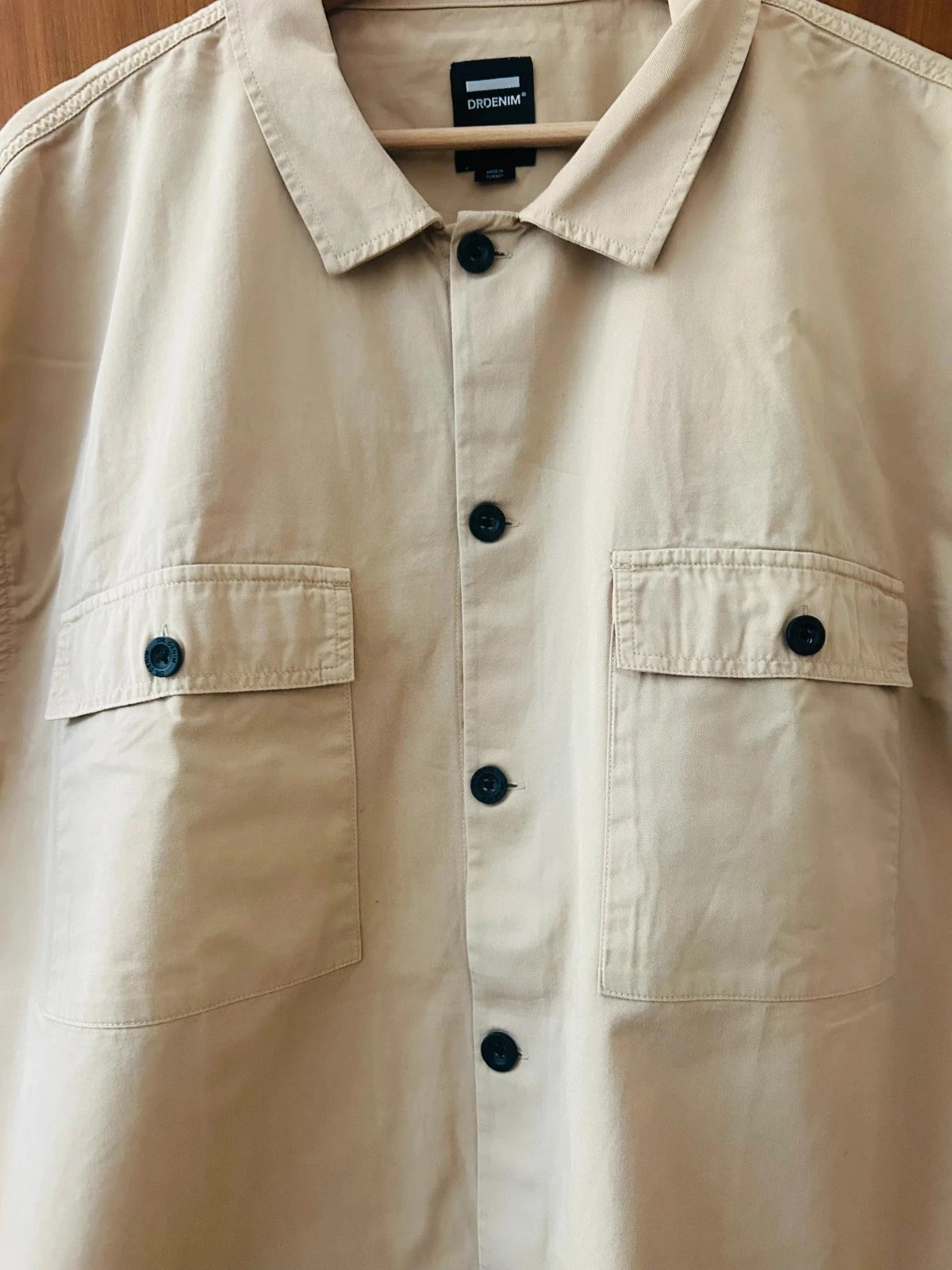 Sur chemise chemisette chemisier coton Joel Worker Shirt DR Denim beige sable neuf new 100% coton XL – photo 2